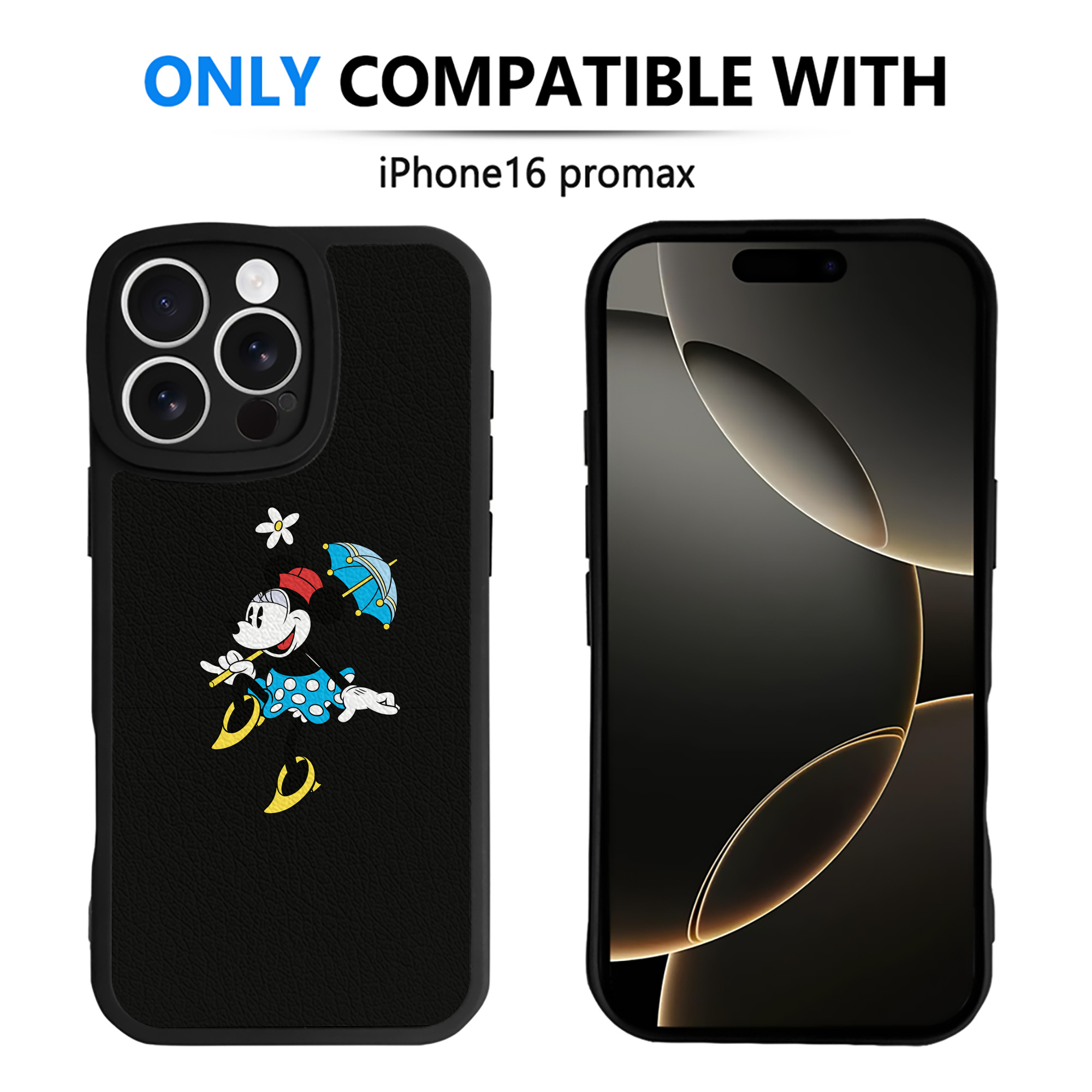 （画像用） ミッキーマウス Mickey Mouse 【iPhone 16シリーズ対応】シリコンスマホケース（レザー調） 材質：シリコン